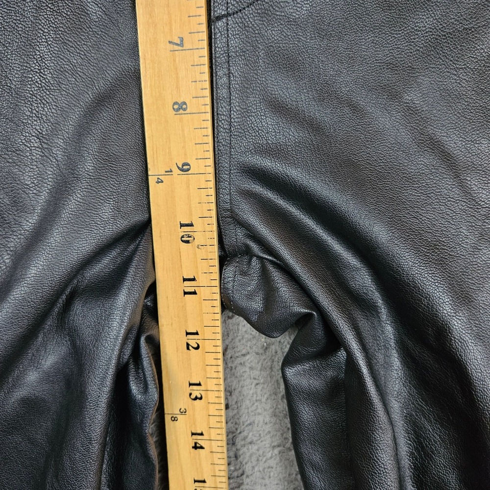 Spanx Womens Faux Leather Moto Leggings Black Petite Small S/P Pull On Pants - Picture 3 of 9